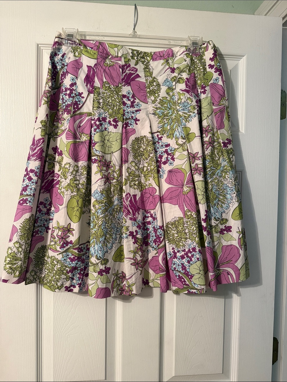 Mossimo Supply Co. Floral Pleated Circle Skirt - Pink, Green & Blue
